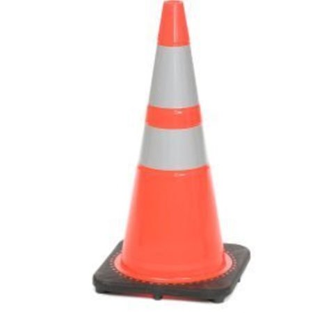 Cortina Safety Products 28" Traffic Cone, Reflective, Orange W/ Black Base, 7bs, 03-500-10 03-500-10